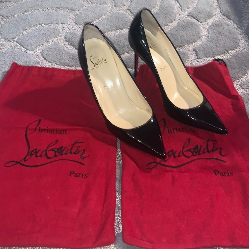 Christian Louboutin pumps, size 38.5, Pigalle, black patent